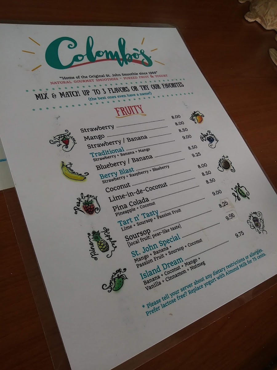 Menu Colombo's Smoothies-9
